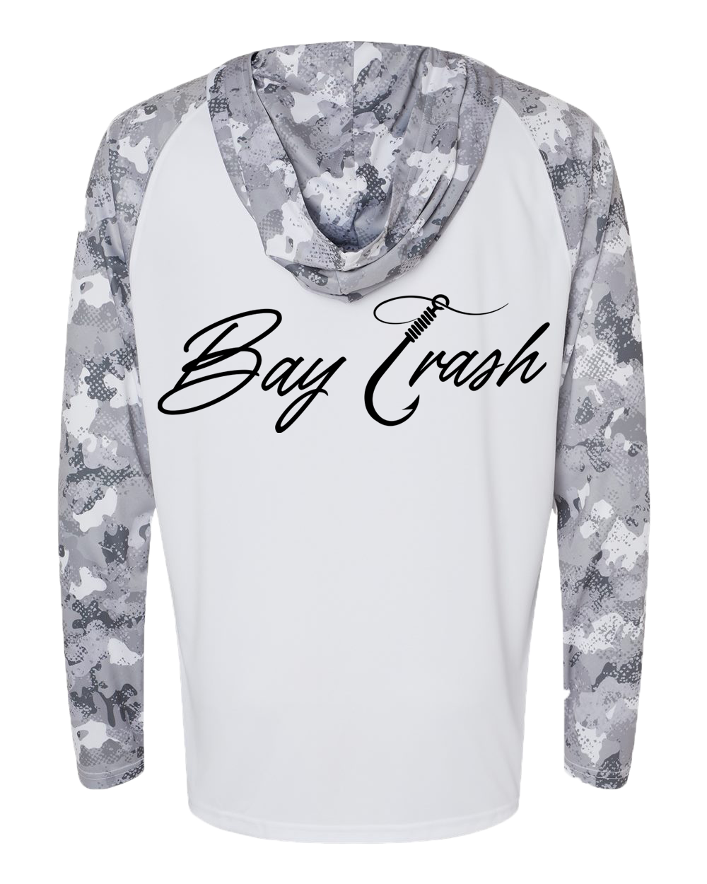 Bay Trash Hooded Performance Shirt Aluminum Camo