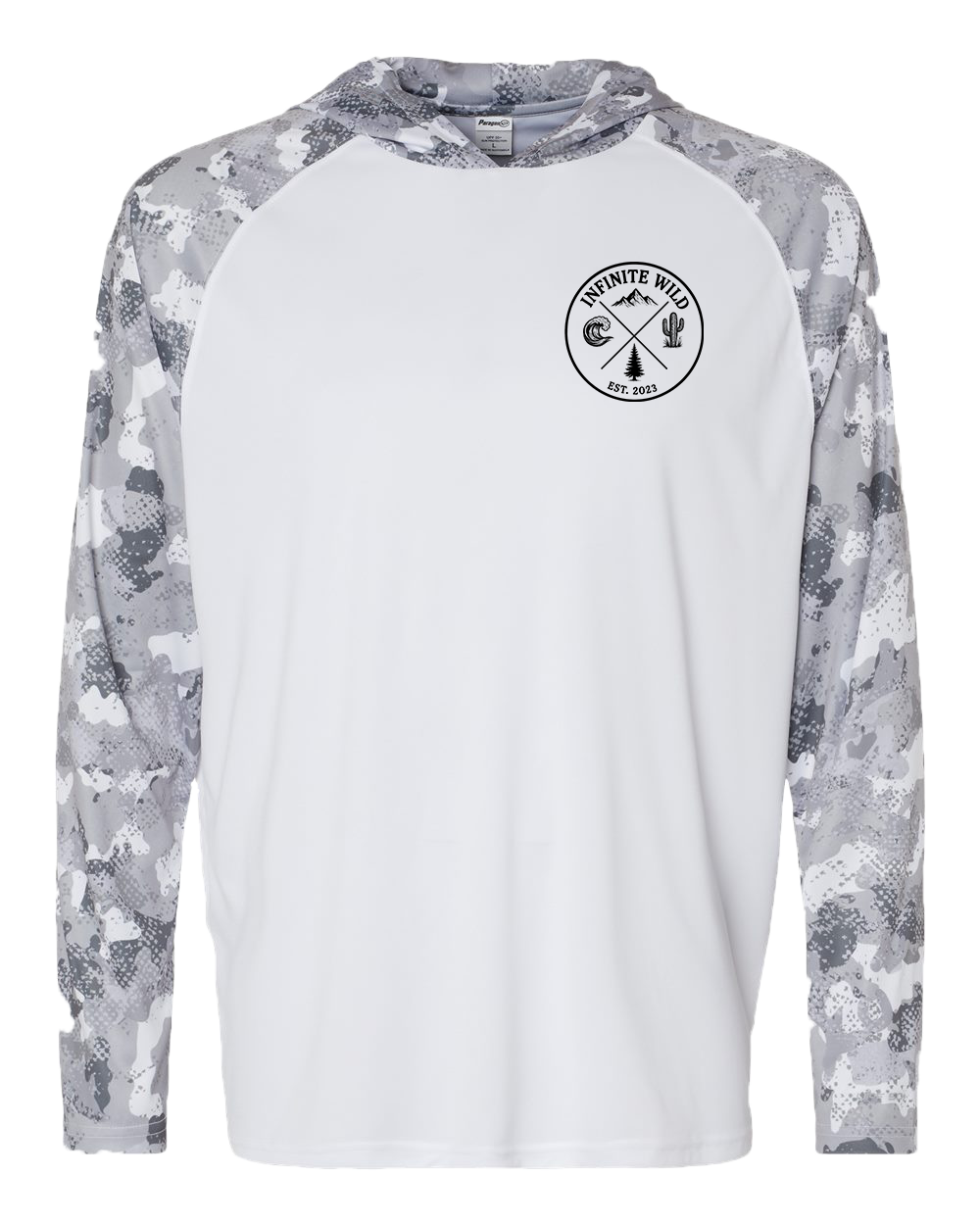 Bay Trash Hooded Performance Shirt Aluminum Camo
