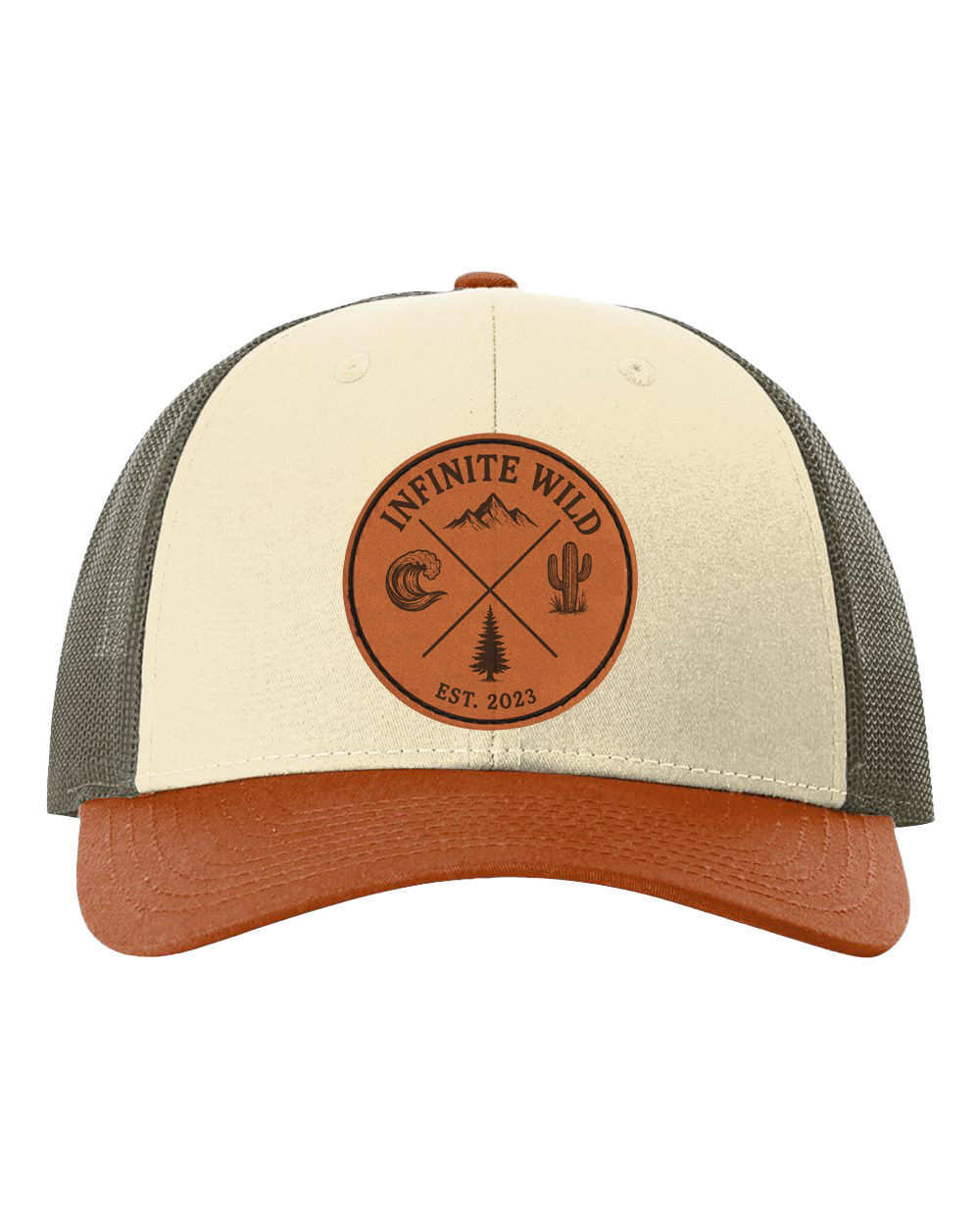 Infinite Wild Logo Trucker Hat Earthy