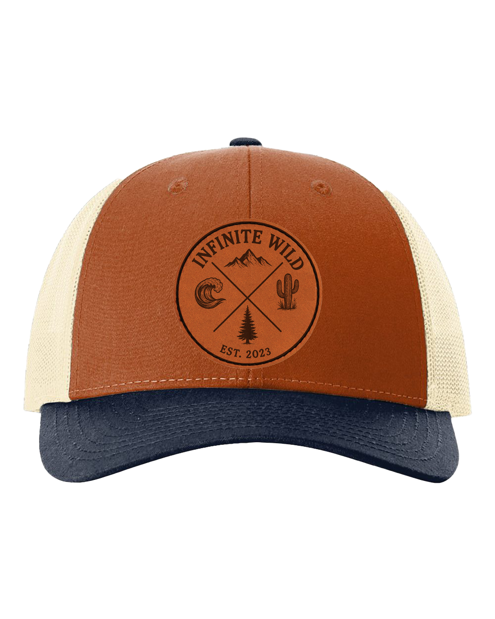 Infinite Wild Logo Trucker Hat Rust