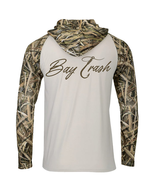 Bay Trash Hooded Performance Shirt Shadow Grass