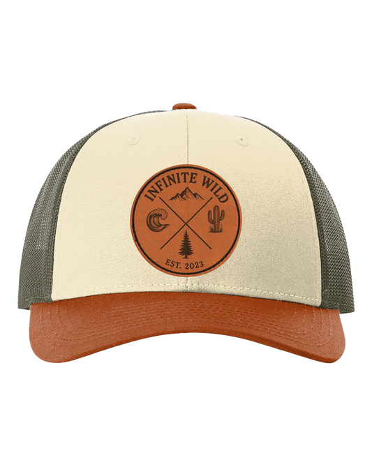 Infinite Wild Logo Trucker Hat Earthy